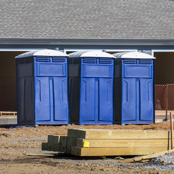 what is the expected delivery and pickup timeframe for the portable toilets in Hornick IA